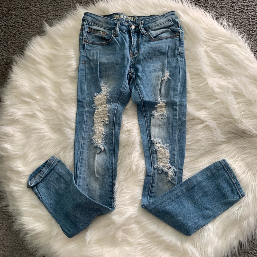 Medium Wash Ripped Jeans